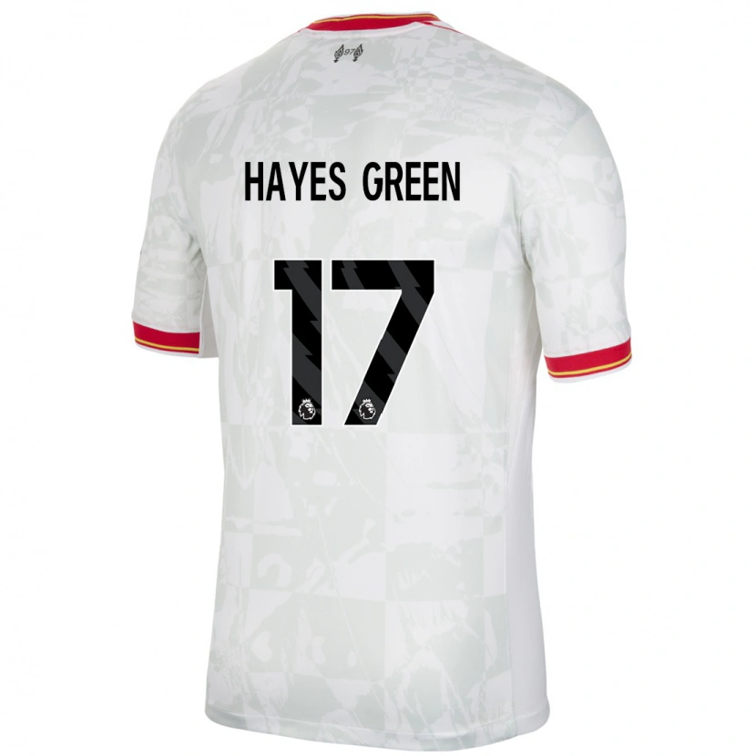 Danxen Kinder Charlie Hayes-Green #17 Weiß Rot Schwarz Ausweichtrikot Trikot 2024/25 T-Shirt Schweiz