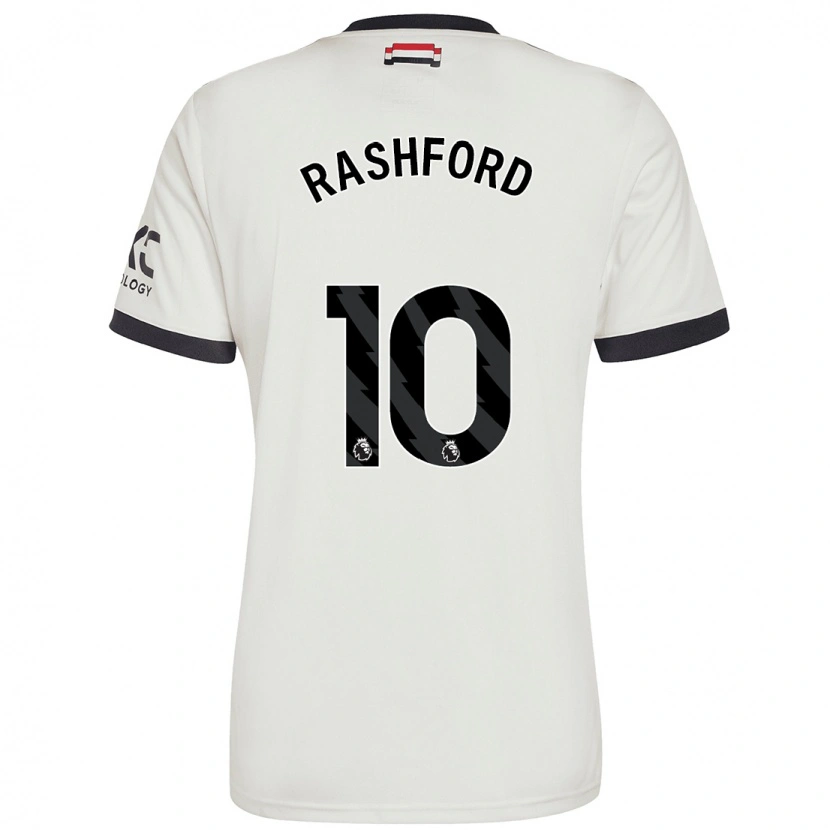 Danxen Kinder Marcus Rashford #10 Cremeweiß Ausweichtrikot Trikot 2024/25 T-Shirt Schweiz