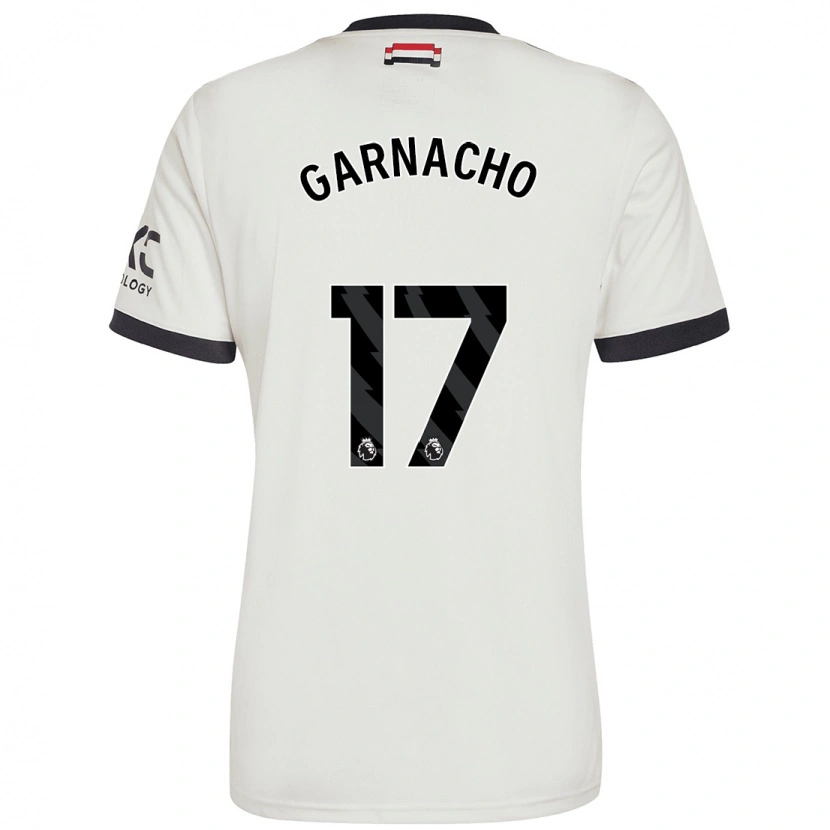 Danxen Kinder Alejandro Garnacho #17 Cremeweiß Ausweichtrikot Trikot 2024/25 T-Shirt Schweiz