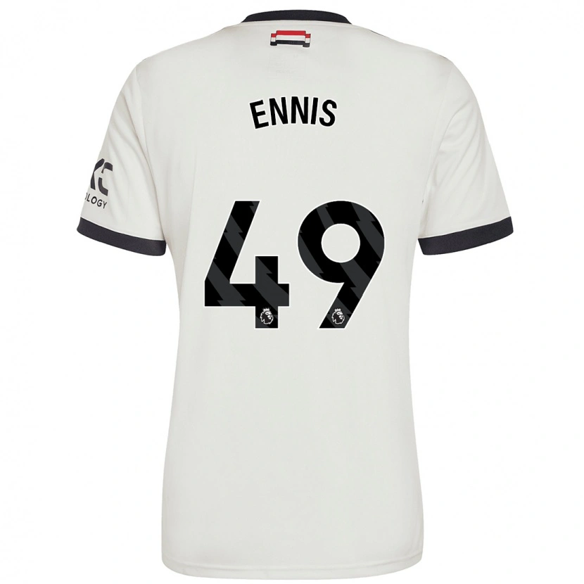 Danxen Kinder Ethan Ennis #49 Cremeweiß Ausweichtrikot Trikot 2024/25 T-Shirt Schweiz