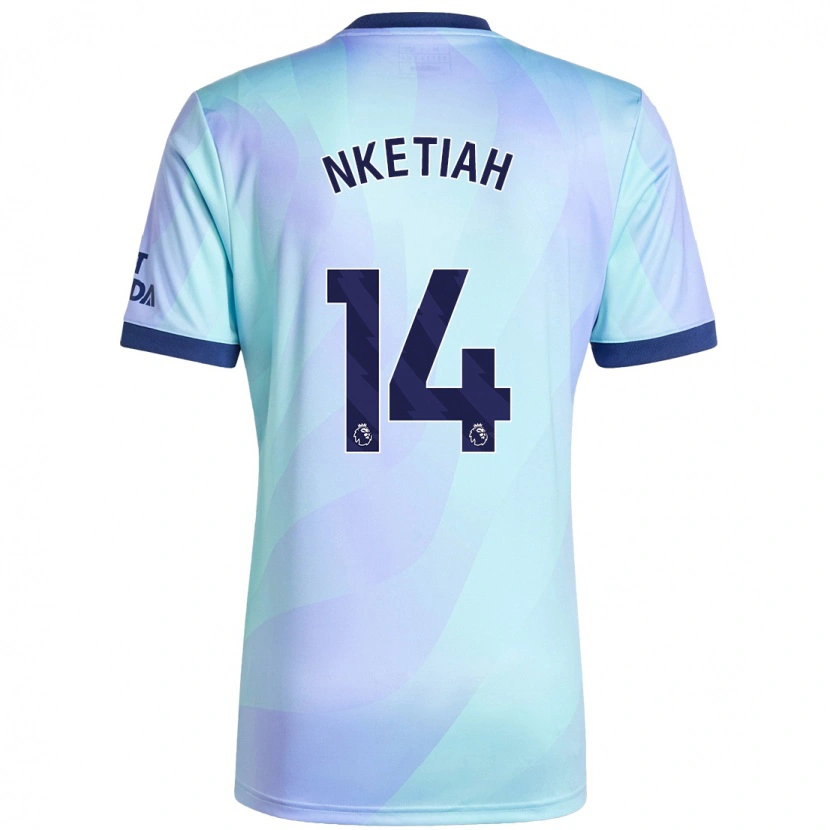 Danxen Kinder Eddie Nketiah #14 Aquamarin Ausweichtrikot Trikot 2024/25 T-Shirt Schweiz