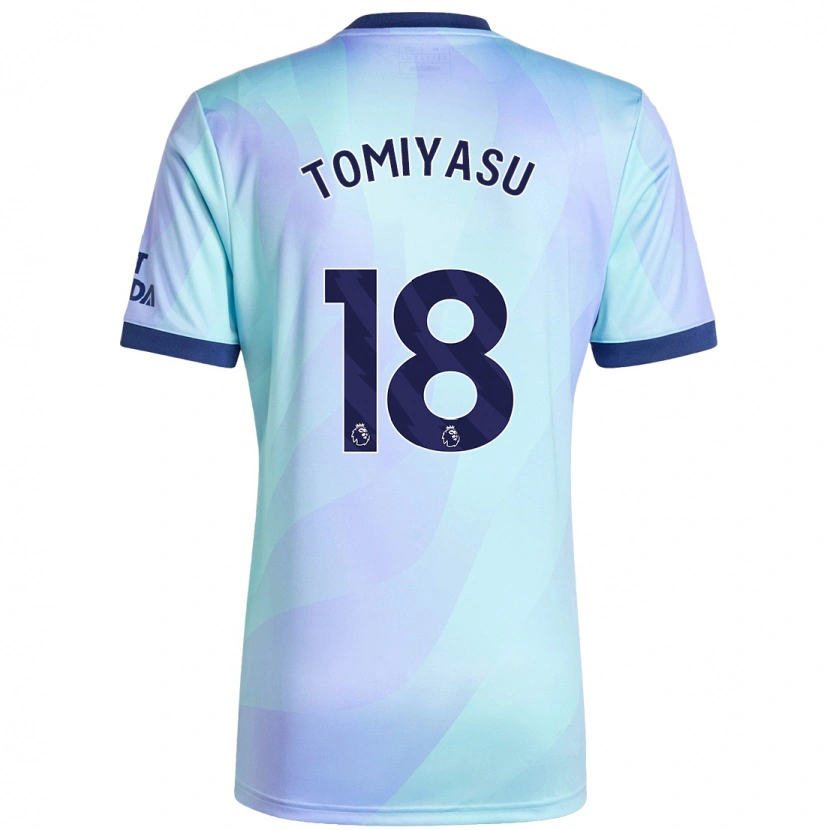 Danxen Kinder Takehiro Tomiyasu #18 Aquamarin Ausweichtrikot Trikot 2024/25 T-Shirt Schweiz