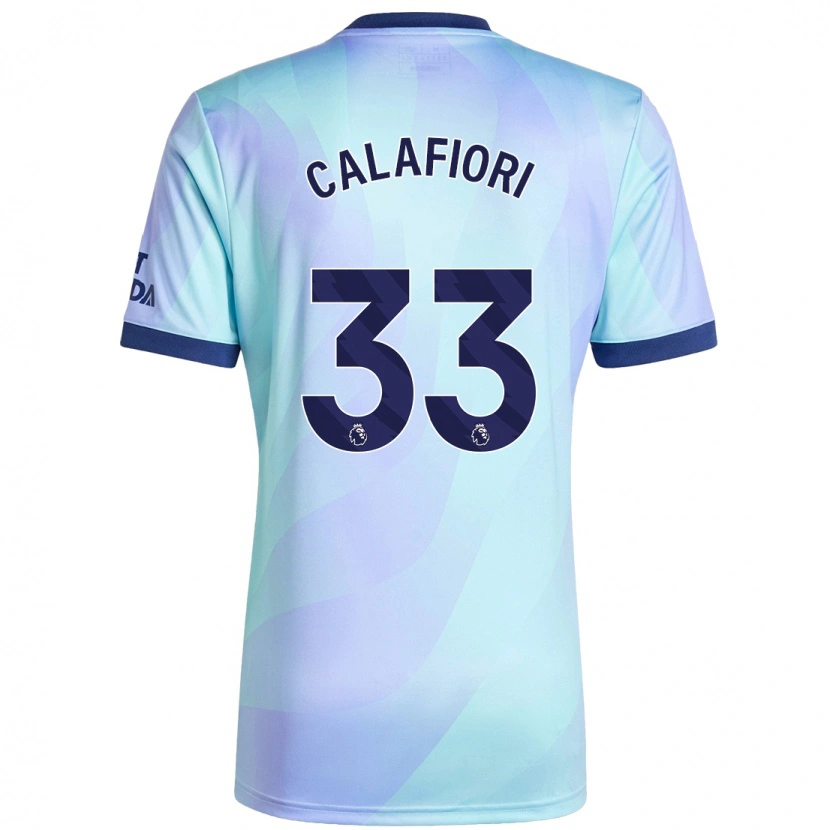 Danxen Kinder Riccardo Calafiori #33 Aquamarin Ausweichtrikot Trikot 2024/25 T-Shirt Schweiz