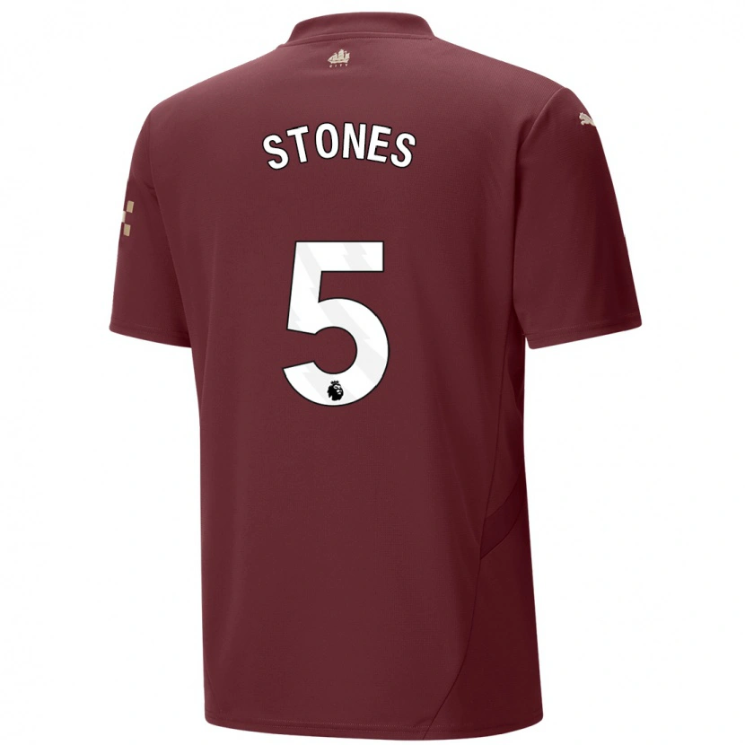 Danxen Kinder John Stones #5 Kastanienbraun Ausweichtrikot Trikot 2024/25 T-Shirt Schweiz