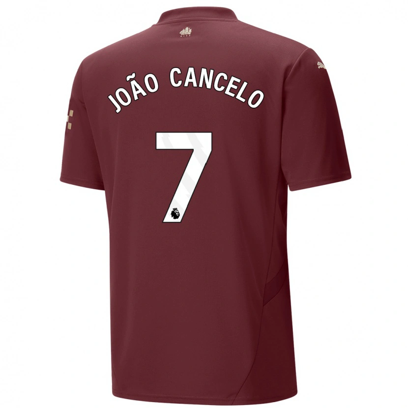 Danxen Kinder João Cancelo #7 Kastanienbraun Ausweichtrikot Trikot 2024/25 T-Shirt Schweiz