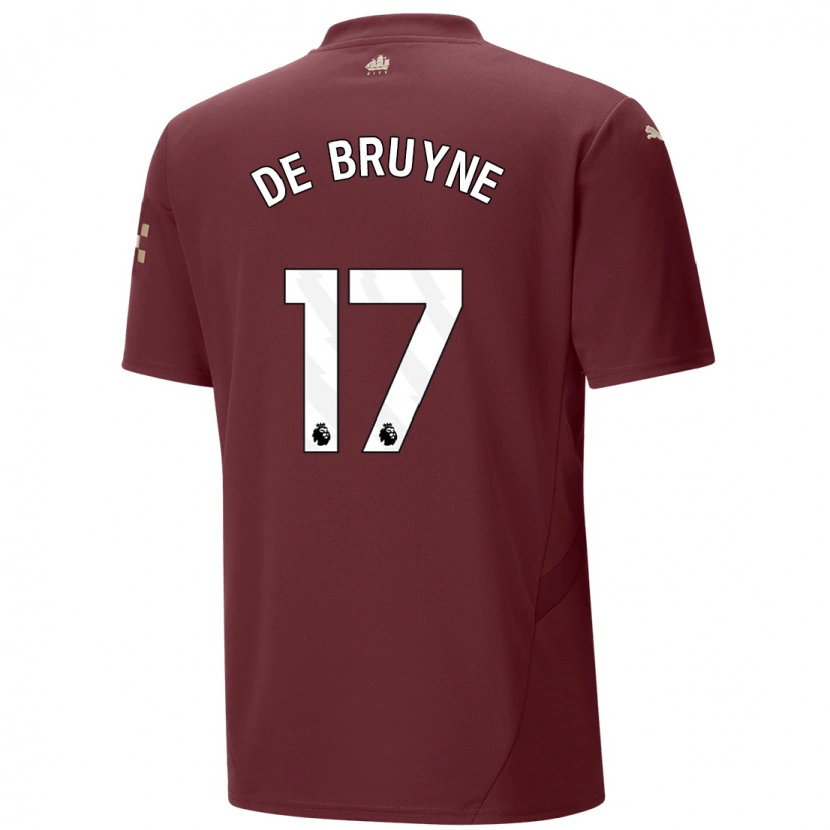 Danxen Kinder Kevin De Bruyne #17 Kastanienbraun Ausweichtrikot Trikot 2024/25 T-Shirt Schweiz