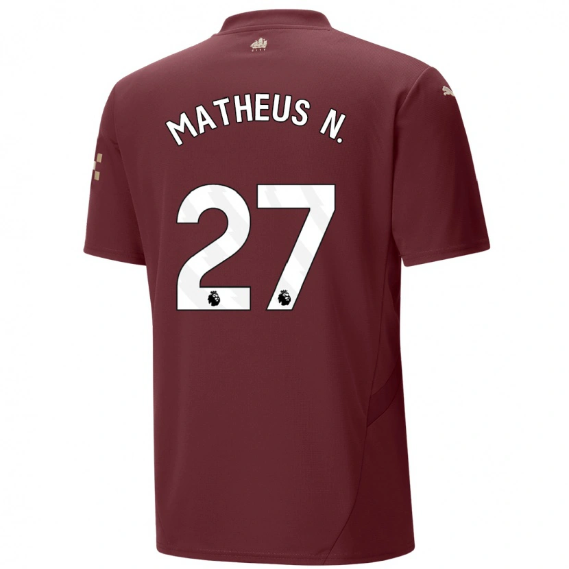 Danxen Kinder Matheus Nunes #27 Kastanienbraun Ausweichtrikot Trikot 2024/25 T-Shirt Schweiz