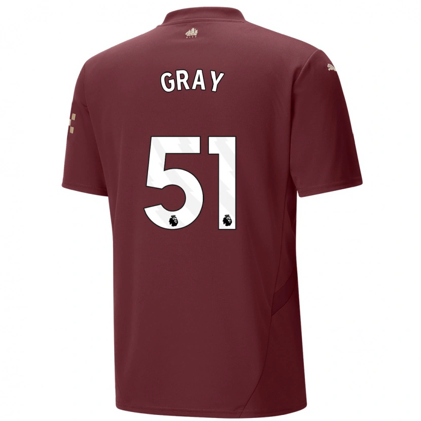 Danxen Kinder Charlie Gray #51 Kastanienbraun Ausweichtrikot Trikot 2024/25 T-Shirt Schweiz