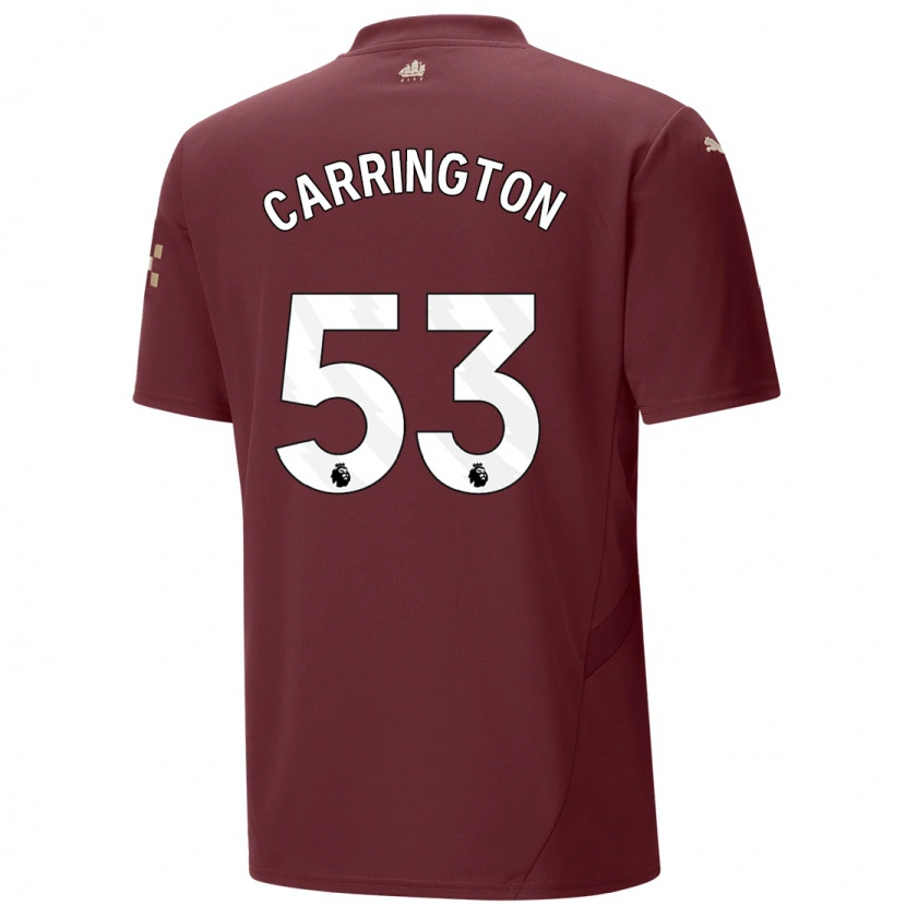 Danxen Kinder Ezra Carrington #53 Kastanienbraun Ausweichtrikot Trikot 2024/25 T-Shirt Schweiz