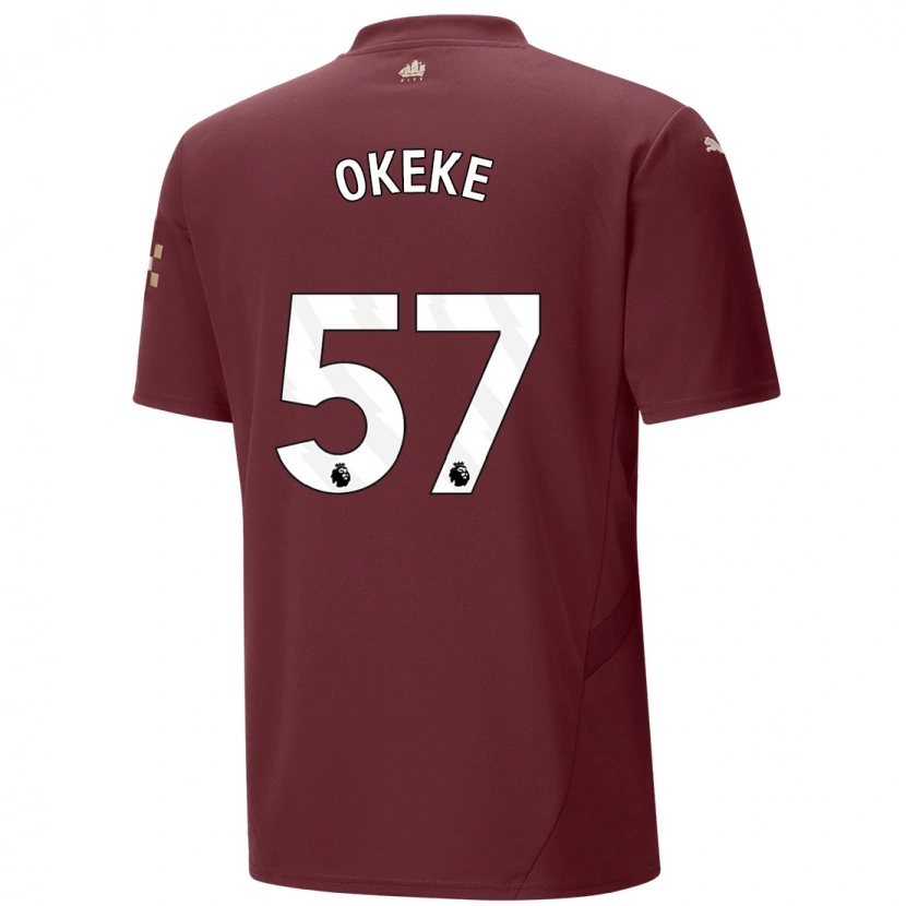 Danxen Kinder Michael Okeke #57 Kastanienbraun Ausweichtrikot Trikot 2024/25 T-Shirt Schweiz