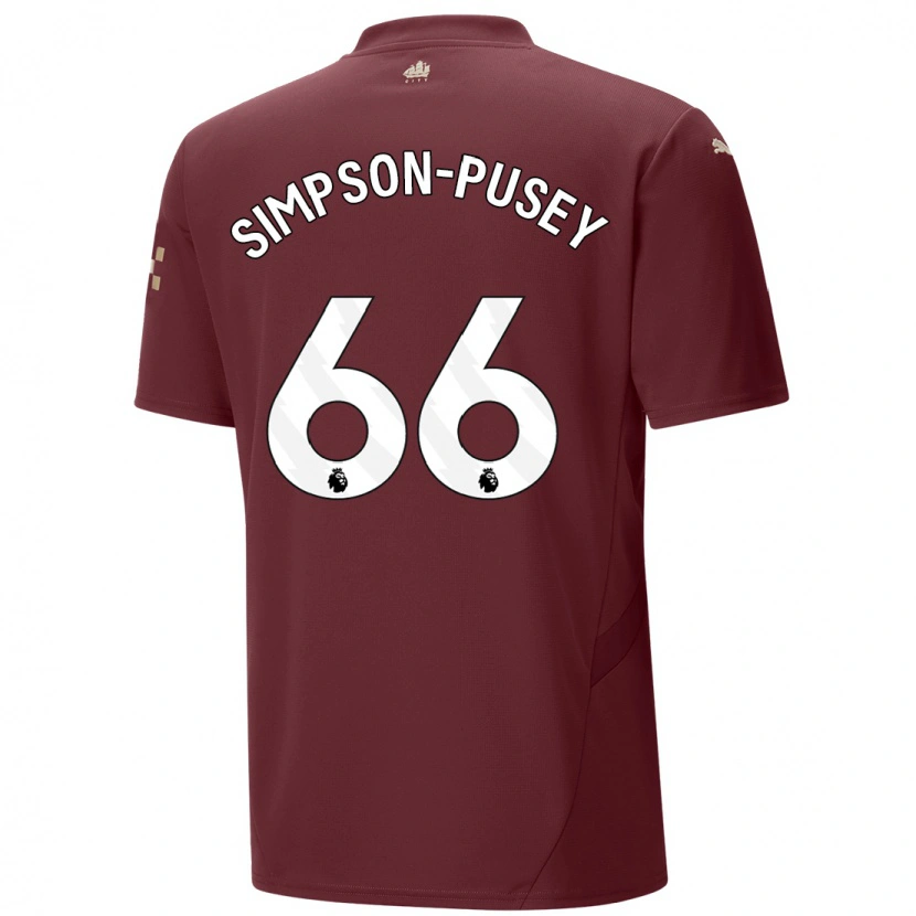 Danxen Kinder Jahmai Simpson-Pusey #66 Kastanienbraun Ausweichtrikot Trikot 2024/25 T-Shirt Schweiz