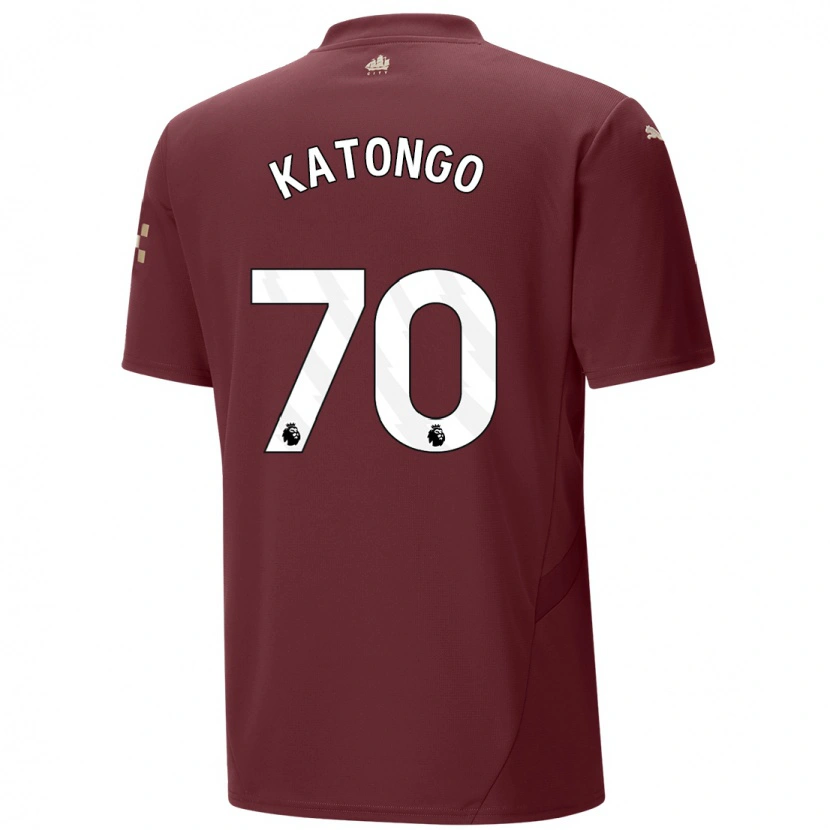 Danxen Kinder Jadel Katongo #70 Kastanienbraun Ausweichtrikot Trikot 2024/25 T-Shirt Schweiz