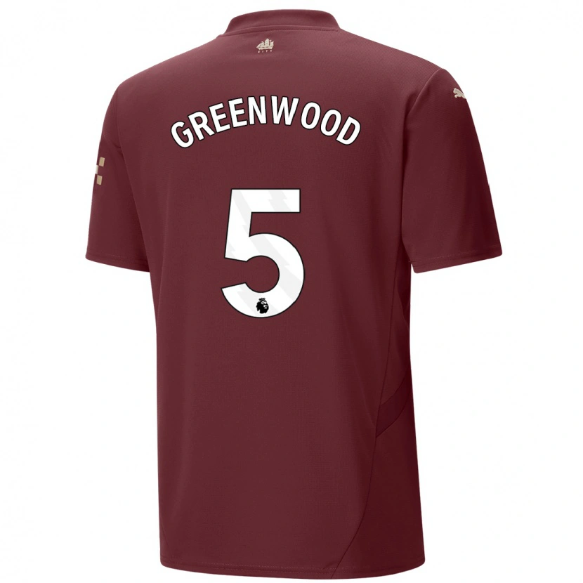 Danxen Kinder Alex Greenwood #5 Kastanienbraun Ausweichtrikot Trikot 2024/25 T-Shirt Schweiz