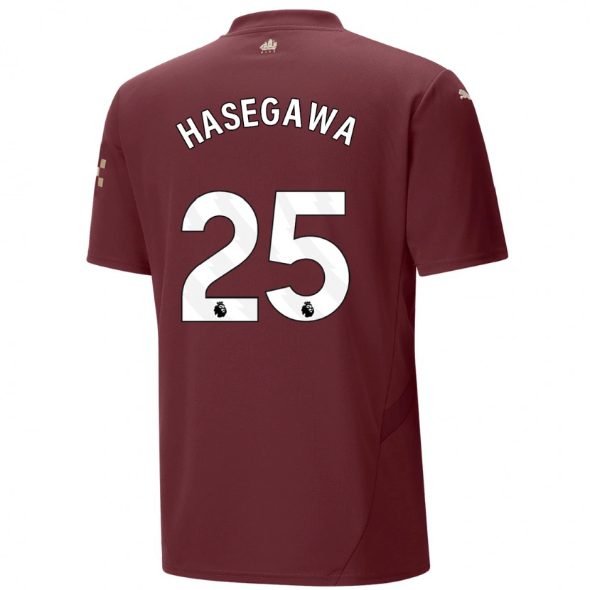 Danxen Kinder Yui Hasegawa #25 Kastanienbraun Ausweichtrikot Trikot 2024/25 T-Shirt Schweiz