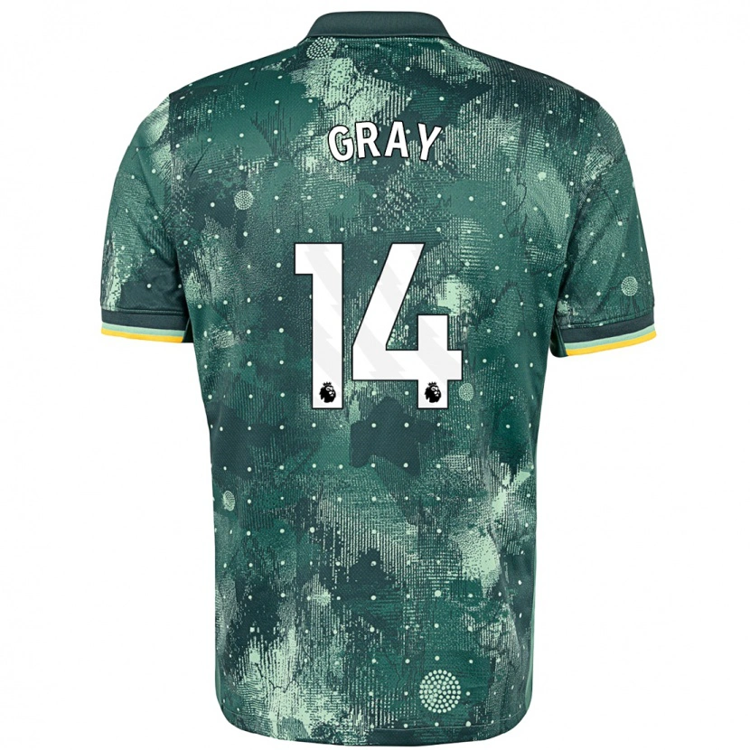 Danxen Kinder Archie Gray #14 Mintgrün Ausweichtrikot Trikot 2024/25 T-Shirt Schweiz