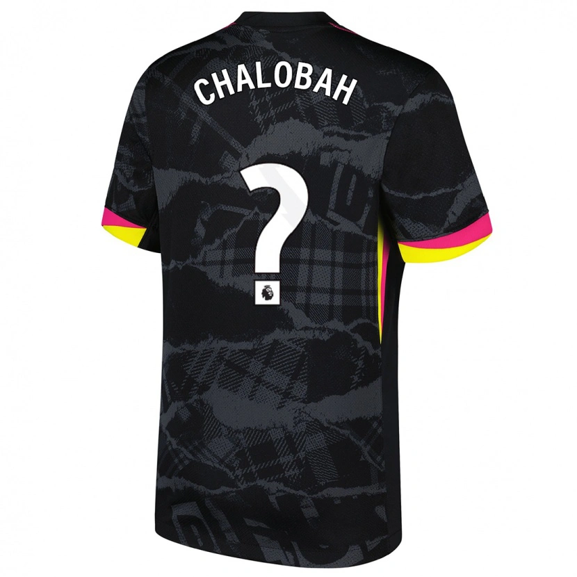 Danxen Kinder Trevoh Chalobah #0 Schwarz Rosa Ausweichtrikot Trikot 2024/25 T-Shirt Schweiz