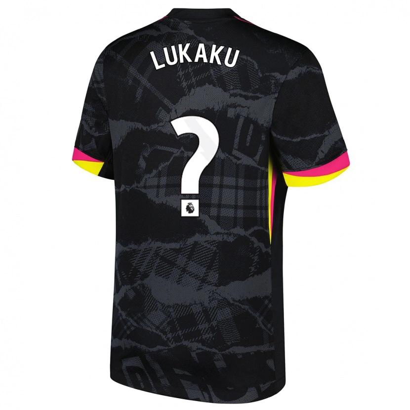 Danxen Kinder Romelu Lukaku #0 Schwarz Rosa Ausweichtrikot Trikot 2024/25 T-Shirt Schweiz