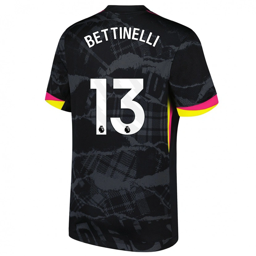 Danxen Kinder Marcus Bettinelli #13 Schwarz Rosa Ausweichtrikot Trikot 2024/25 T-Shirt Schweiz