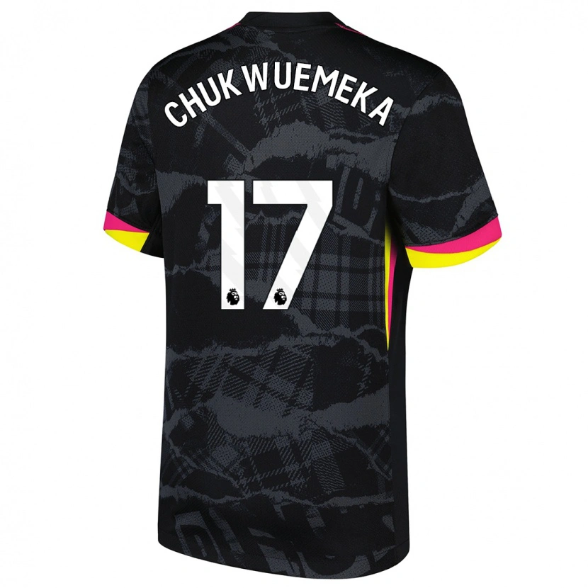 Danxen Kinder Carney Chukwuemeka #17 Schwarz Rosa Ausweichtrikot Trikot 2024/25 T-Shirt Schweiz