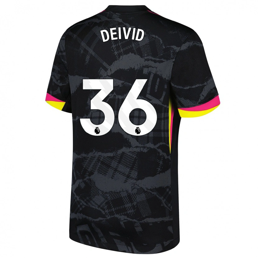 Danxen Kinder Deivid Washington #36 Schwarz Rosa Ausweichtrikot Trikot 2024/25 T-Shirt Schweiz