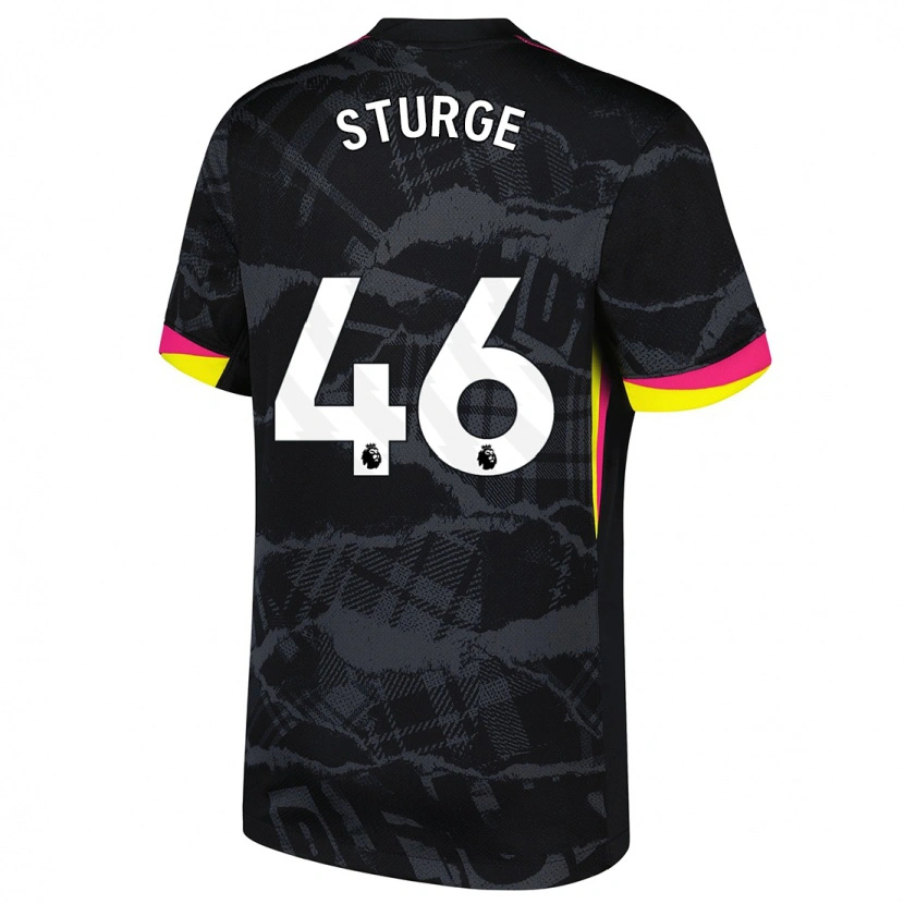 Danxen Kinder Zak Sturge #46 Schwarz Rosa Ausweichtrikot Trikot 2024/25 T-Shirt Schweiz