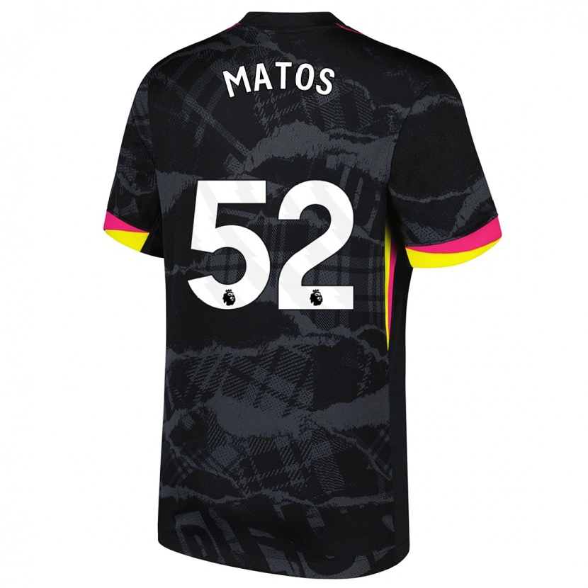 Danxen Kinder Alex Matos #52 Schwarz Rosa Ausweichtrikot Trikot 2024/25 T-Shirt Schweiz