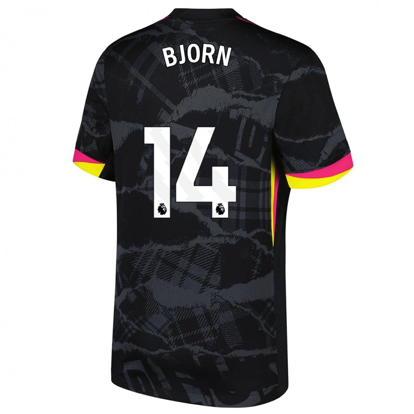 Danxen Kinder Nathalie Björn #14 Schwarz Rosa Ausweichtrikot Trikot 2024/25 T-Shirt Schweiz