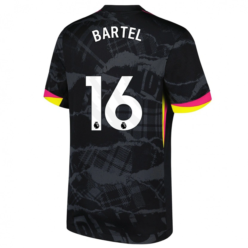 Danxen Kinder Júlia Bartel #16 Schwarz Rosa Ausweichtrikot Trikot 2024/25 T-Shirt Schweiz