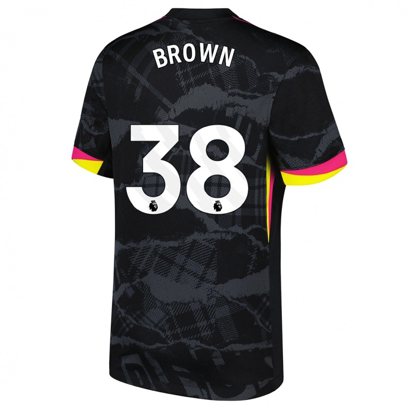 Danxen Kinder Cerys Brown #38 Schwarz Rosa Ausweichtrikot Trikot 2024/25 T-Shirt Schweiz