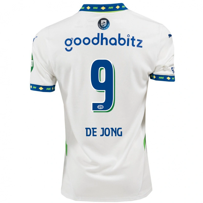 Danxen Kinder Luuk De Jong #9 Weiß Dunkelblau Ausweichtrikot Trikot 2024/25 T-Shirt Schweiz