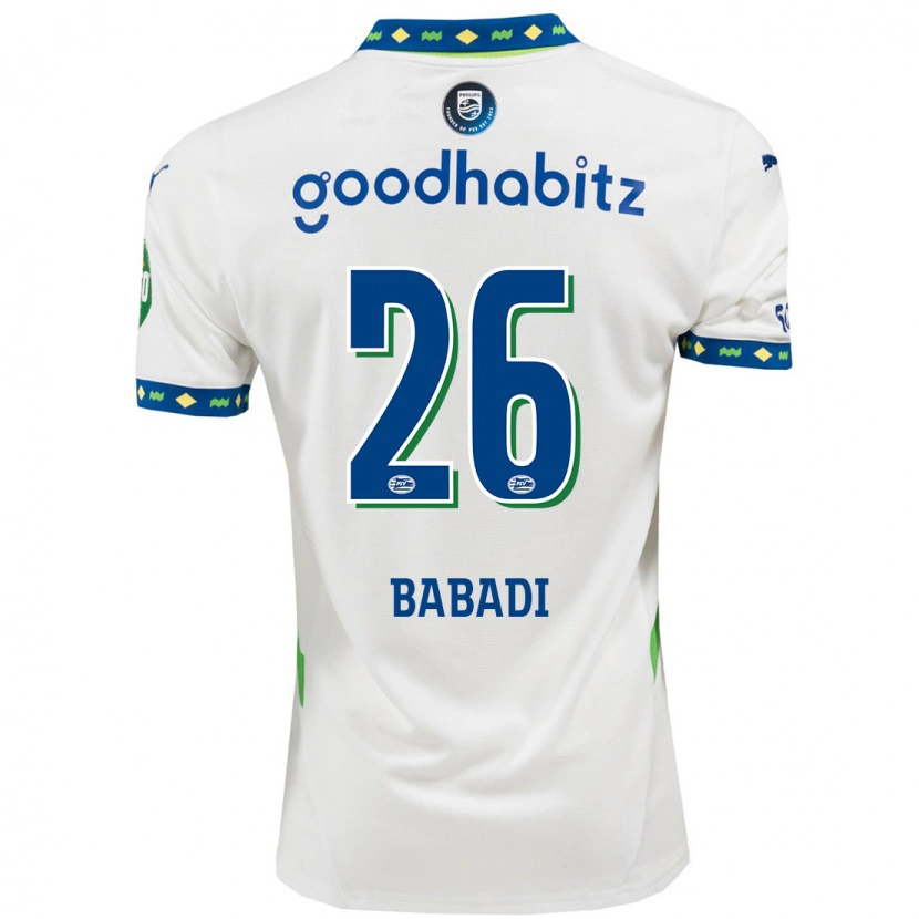 Danxen Kinder Isaac Babadi #26 Weiß Dunkelblau Ausweichtrikot Trikot 2024/25 T-Shirt Schweiz