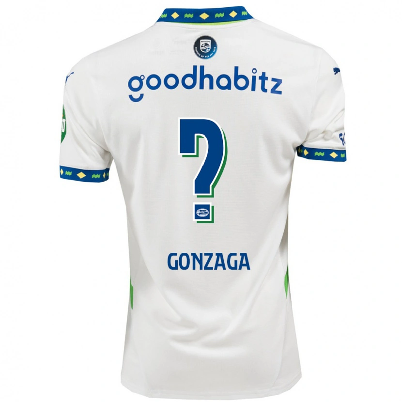 Danxen Kinder Jamal Gonzaga #0 Weiß Dunkelblau Ausweichtrikot Trikot 2024/25 T-Shirt Schweiz