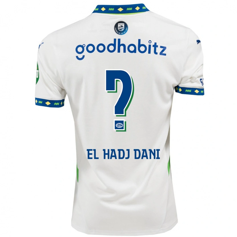 Danxen Kinder Soudais El Hadj Dani #0 Weiß Dunkelblau Ausweichtrikot Trikot 2024/25 T-Shirt Schweiz