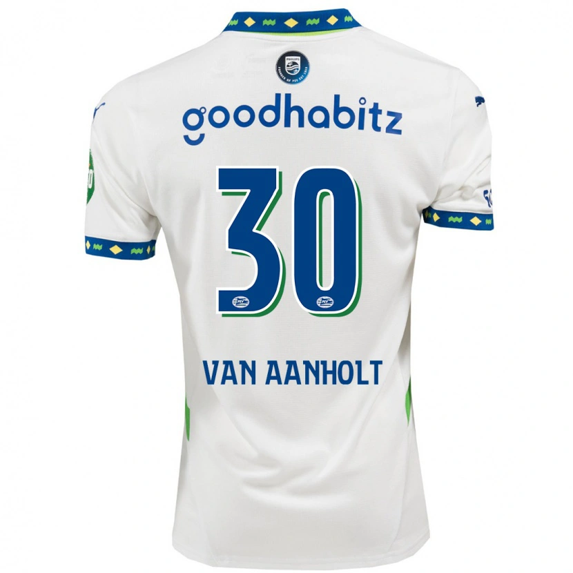 Danxen Kinder Patrick Van Aanholt #30 Weiß Dunkelblau Ausweichtrikot Trikot 2024/25 T-Shirt Schweiz