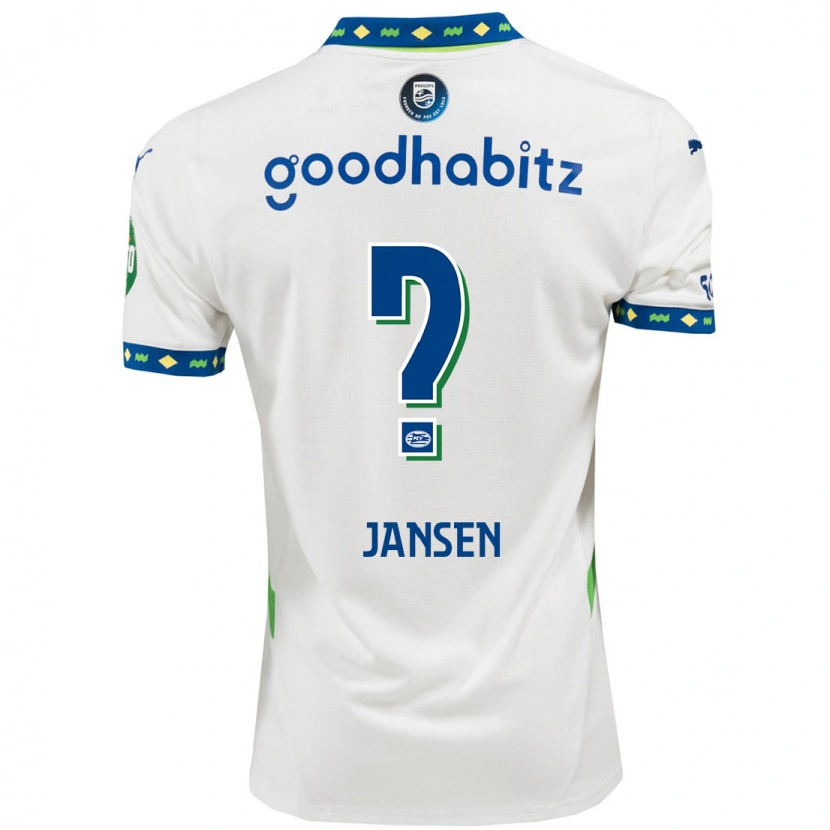 Danxen Kinder Koen Jansen #0 Weiß Dunkelblau Ausweichtrikot Trikot 2024/25 T-Shirt Schweiz