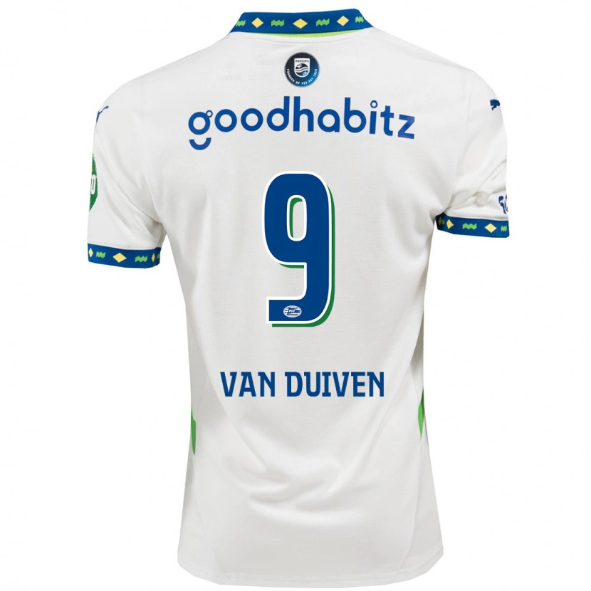 Danxen Kinder Jason Van Duiven #9 Weiß Dunkelblau Ausweichtrikot Trikot 2024/25 T-Shirt Schweiz