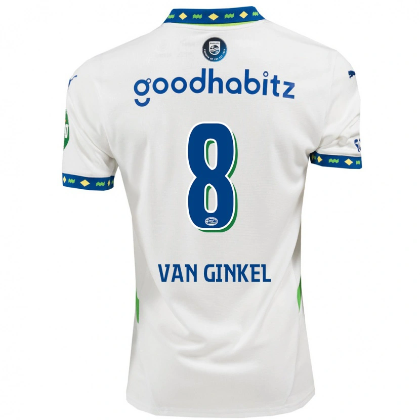 Danxen Kinder Marco Van Ginkel #8 Weiß Dunkelblau Ausweichtrikot Trikot 2024/25 T-Shirt Schweiz