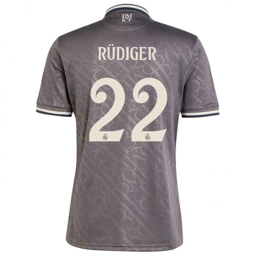 Danxen Kinder Antonio Rüdiger #22 Anthrazit Ausweichtrikot Trikot 2024/25 T-Shirt Schweiz