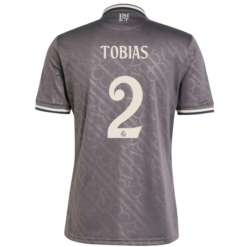 Danxen Kinder Vinícius Tobias #2 Anthrazit Ausweichtrikot Trikot 2024/25 T-Shirt Schweiz