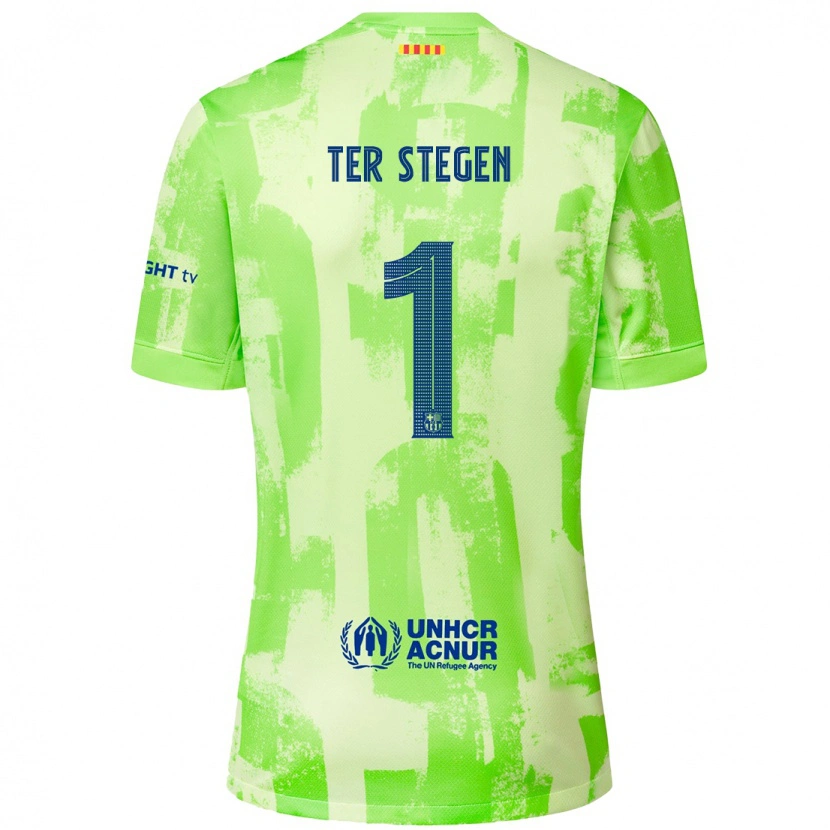 Danxen Kinder Marc-André Ter Stegen #1 Limettengrün Ausweichtrikot Trikot 2024/25 T-Shirt Schweiz