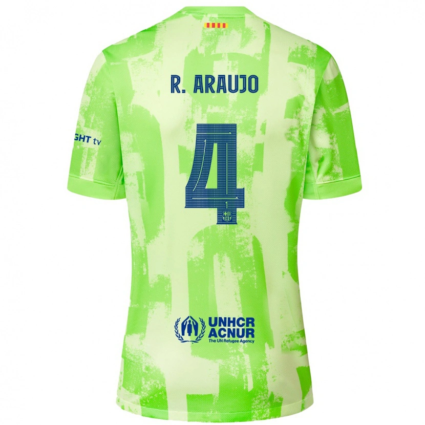 Danxen Kinder Ronald Araujo #4 Limettengrün Ausweichtrikot Trikot 2024/25 T-Shirt Schweiz