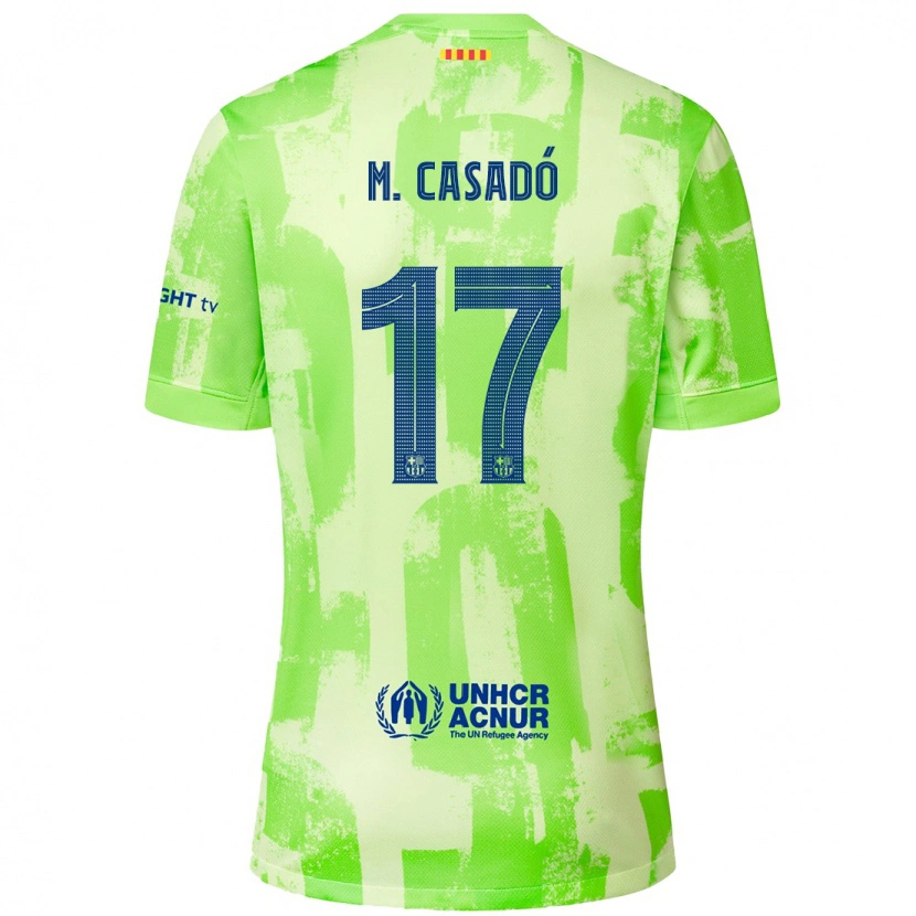 Danxen Kinder Marc Casadó #17 Limettengrün Ausweichtrikot Trikot 2024/25 T-Shirt Schweiz