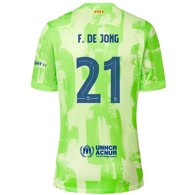 Danxen Kinder Frenkie De Jong #21 Limettengrün Ausweichtrikot Trikot 2024/25 T-Shirt Schweiz