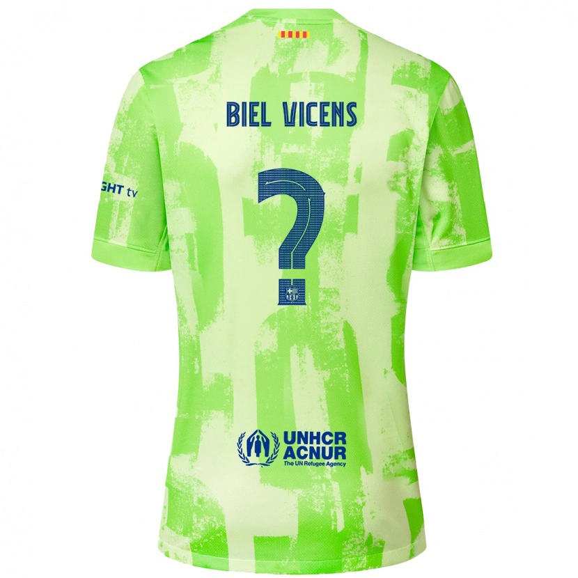 Danxen Kinder Biel Vicens #0 Limettengrün Ausweichtrikot Trikot 2024/25 T-Shirt Schweiz