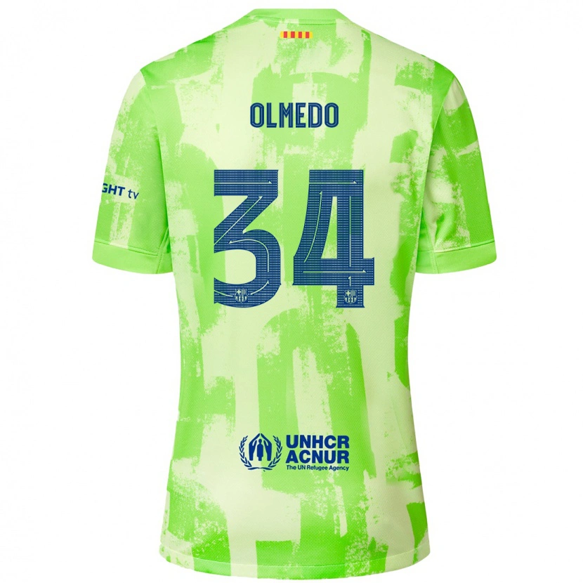 Danxen Kinder Alexis Olmedo #34 Limettengrün Ausweichtrikot Trikot 2024/25 T-Shirt Schweiz