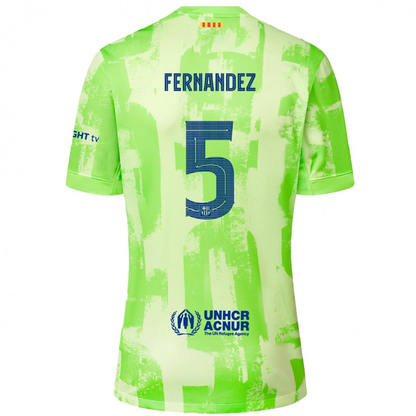 Danxen Kinder Jana Fernández #5 Limettengrün Ausweichtrikot Trikot 2024/25 T-Shirt Schweiz