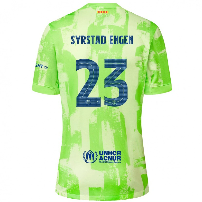 Danxen Kinder Ingrid Syrstad Engen #23 Limettengrün Ausweichtrikot Trikot 2024/25 T-Shirt Schweiz