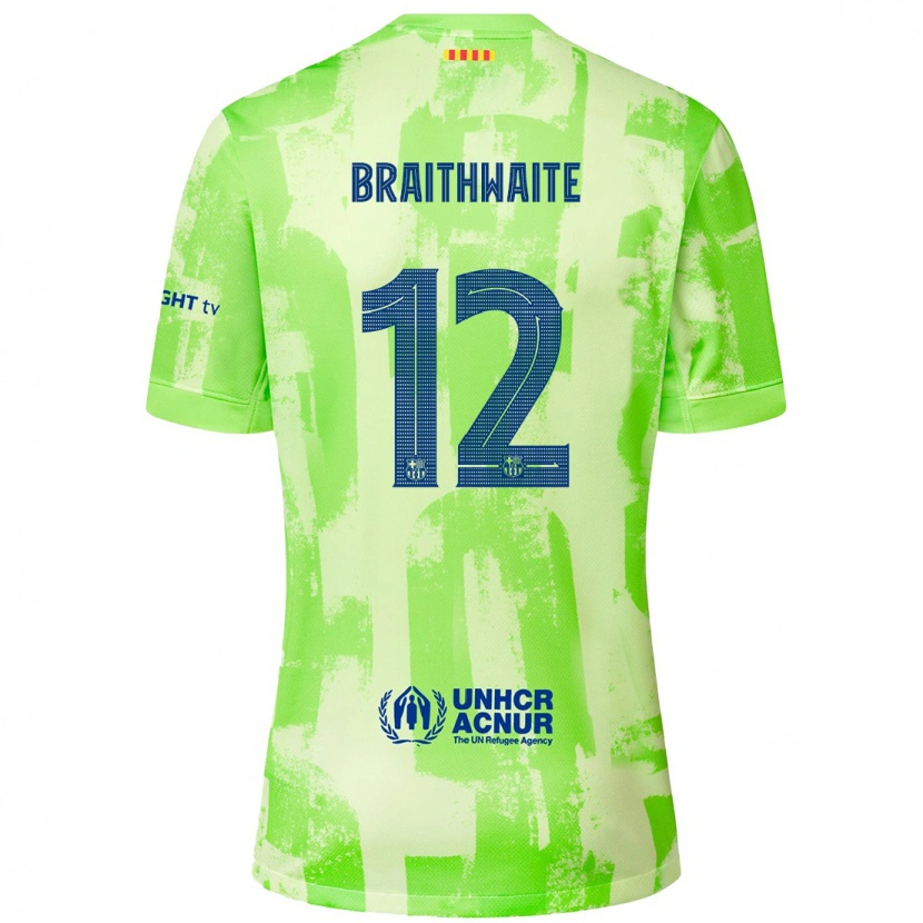 Danxen Kinder Martin Braithwaite #12 Limettengrün Ausweichtrikot Trikot 2024/25 T-Shirt Schweiz