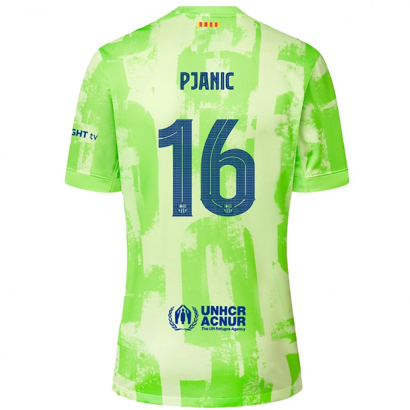 Danxen Kinder Miralem Pjanic #16 Limettengrün Ausweichtrikot Trikot 2024/25 T-Shirt Schweiz