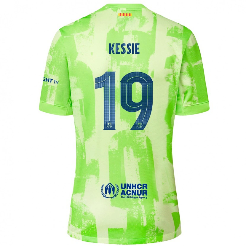 Danxen Kinder Franck Kessie #19 Limettengrün Ausweichtrikot Trikot 2024/25 T-Shirt Schweiz